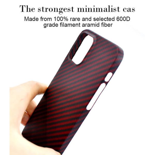 Matte Finish Aramid Fiber Phone Case For iPhone 12