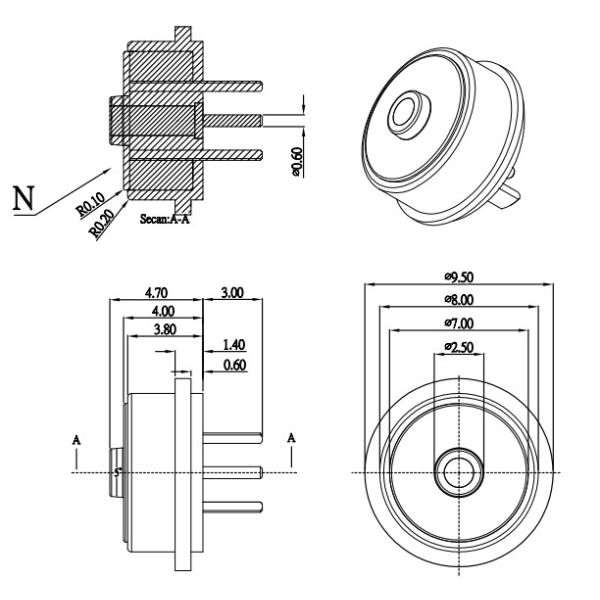 High Contact Force DC Pin Connector 3A Female Male Connectors Black For Electronic Device