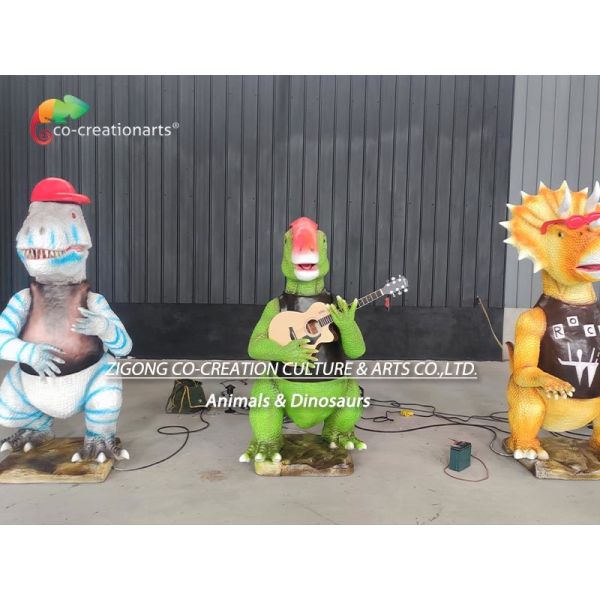 Vida exterior - os dinossauros Animatronic do tamanho unem 1,8 medidores de altura para o parque do dinossauro