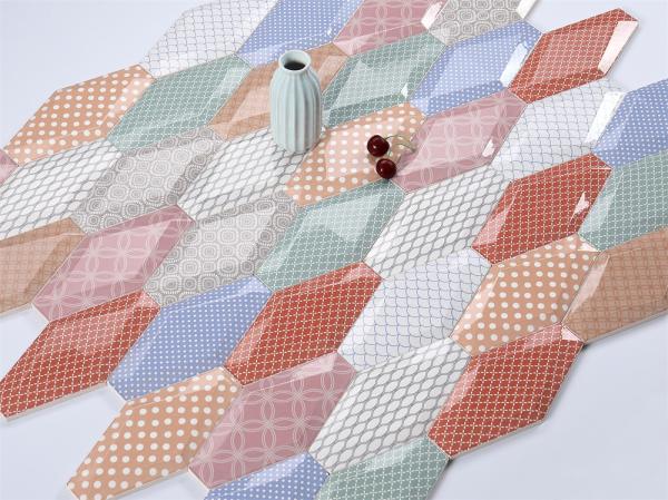 AAA Grade 10x20cm Bevelled Bread Wall Tiles for Indoor Use