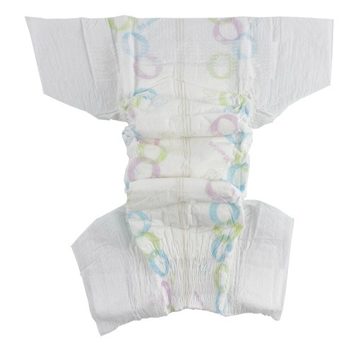 White Embossed Topsheet Cotton Baby Diapers 390*320mm PE Front Tape