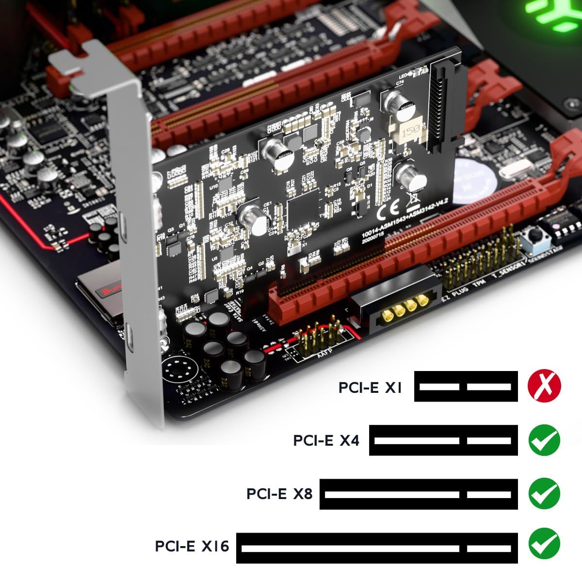 10Gbps PCIe USB C Expansion Card Dual Port Type C PCI Express X4 Card