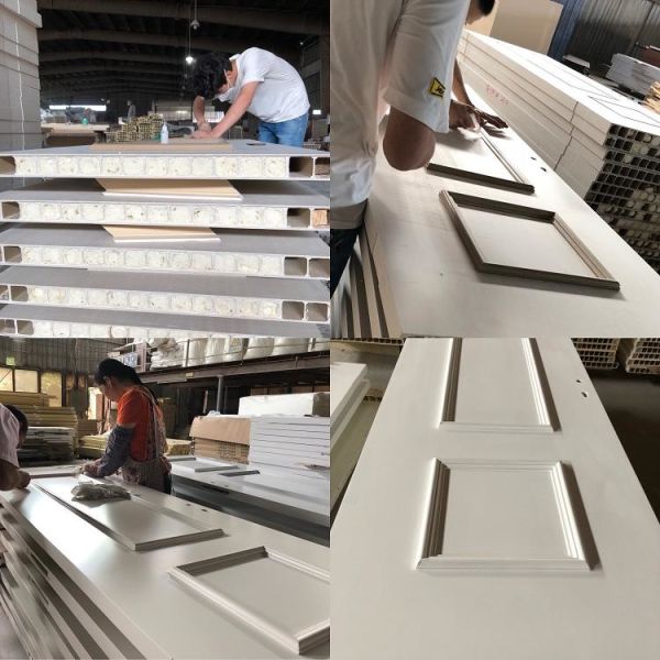 Анти- пламенеющая водоустойчивая дверь PVC, твердая деревянная ширина двери 900mm Bathroom