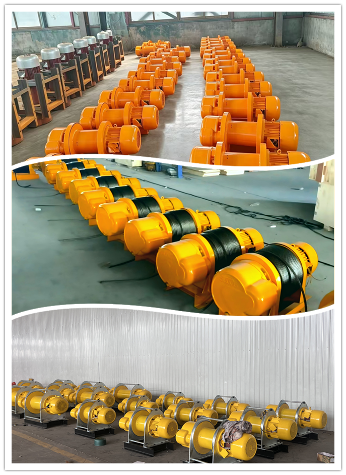 Heavy Duty Wire Rope Electric Winch Low Noise Electric Hoist Winch Stable Speed