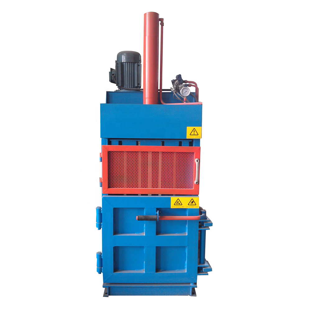 plastic waste flakes hydraulic compress/compactor baler