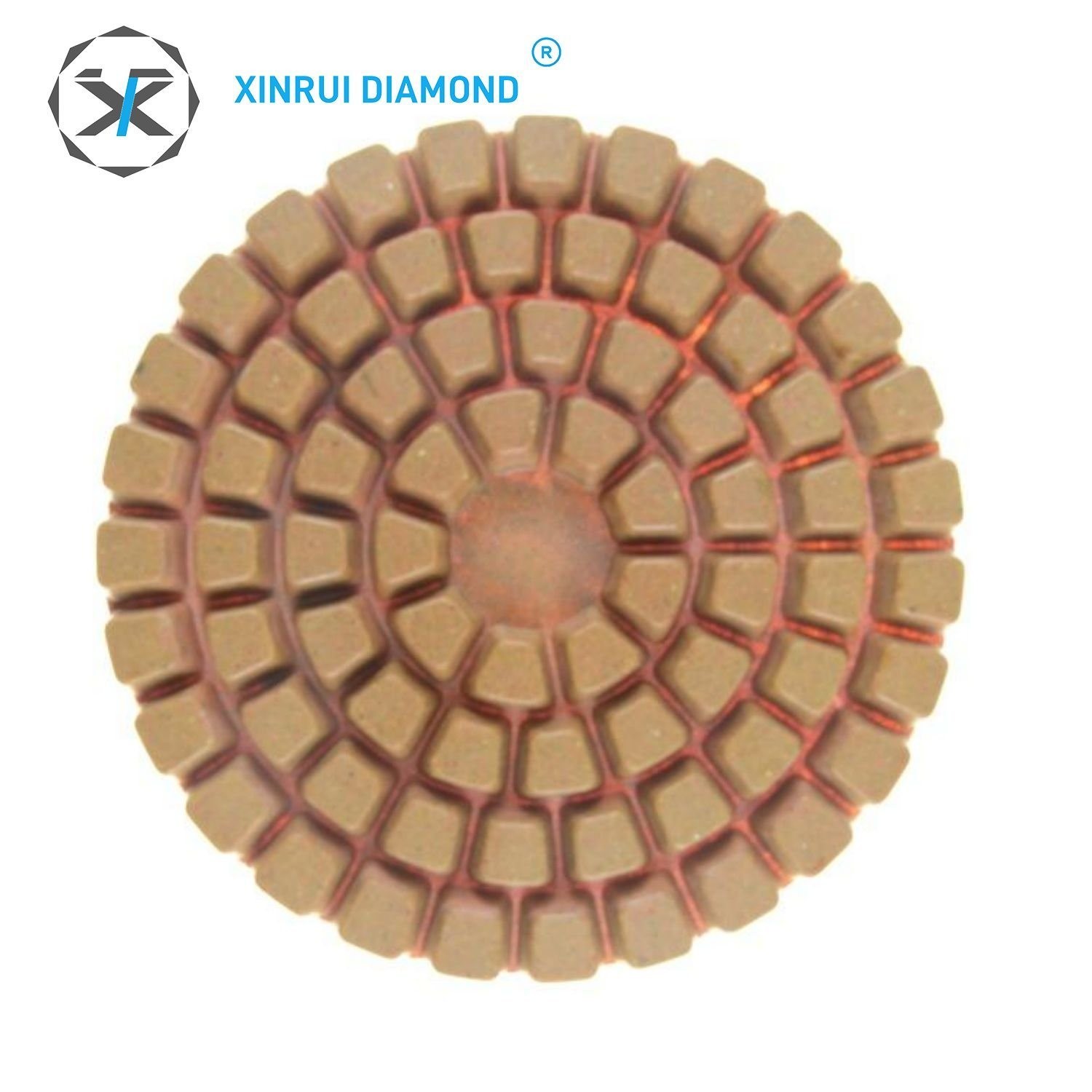 Multi-functional 4inch Diamond Polishing Pad for Stone Marble Granite 7mm Thickness