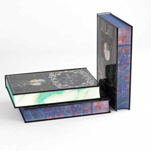 Custom Hardcover Book Printing Multi-Color Stenciled Sprayed Edges Printing