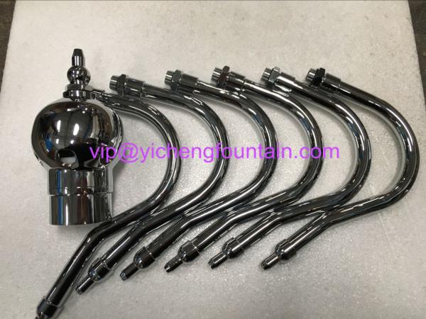 Twist Revolving Effect Pond Fountain Nozzles Brass With Chrome Material