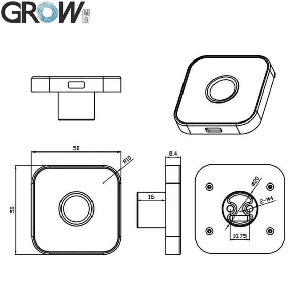 Grow K215-V1.3+R502-AW Panel de control de acceso de huellas dactilares para automóviles