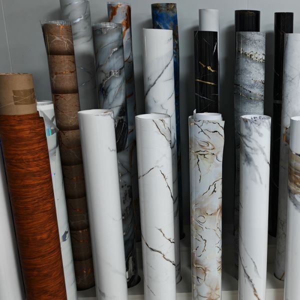 Faux Marble Architectural Film | Matt Stone Pattern PVC Wall Wrap