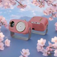 Ehomm K2 Pink 720P Mini Projector Android 11.0 360° Freestyle Smart Projector