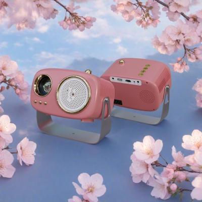 Ehomm K2 Pink 720P Mini Projector Android 11.0 360° Freestyle Smart Projector