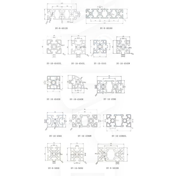 Профиль из алюминия промышленных 40X60 экструзионного алюминия