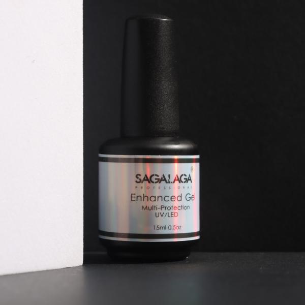 SAGALAGA 15ml Reinforce Gel Soak Off  Uv Gel Polish Reinforcement Gel Nail Polish Long Lasting Salon Spa