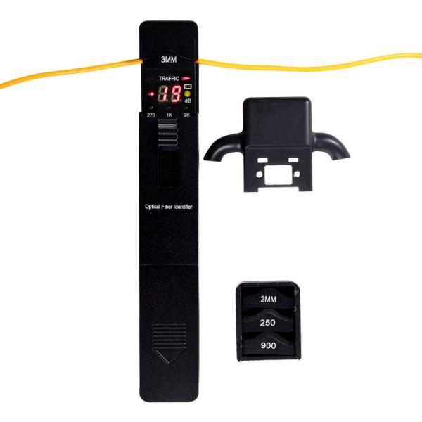 Identificador de fibra ótica Handheld, tipo do poder superior para a televisão por cabo, com 250μm, 900μm, 2.0mm, cabeças do adaptador de 3.0mm