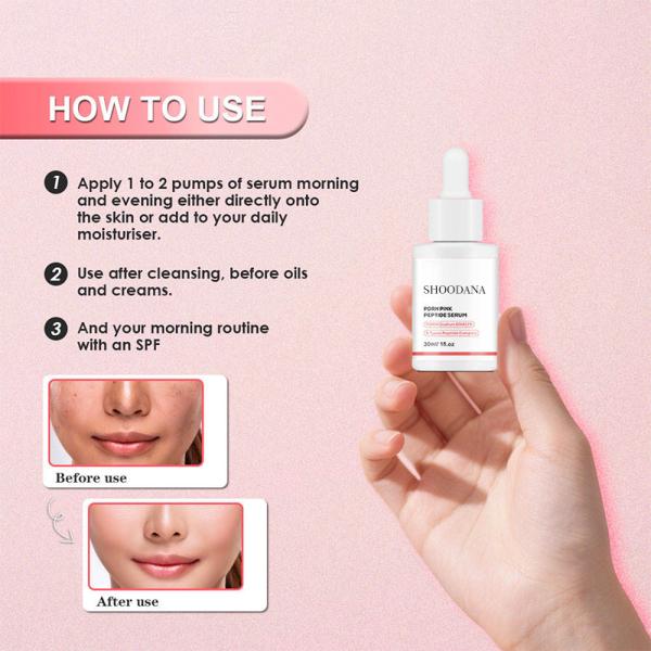 Pdrn sérum de peptide rose anti-âge hydratant réparer les rides et les rides sans danger pour les peaux sensibles