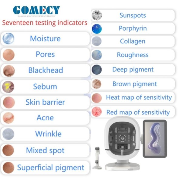 Facial Skin Analysis Machine Skin Moisture Tester Skin Analyzer Machine Hair Follicles Detector Beauty Salon Instrument