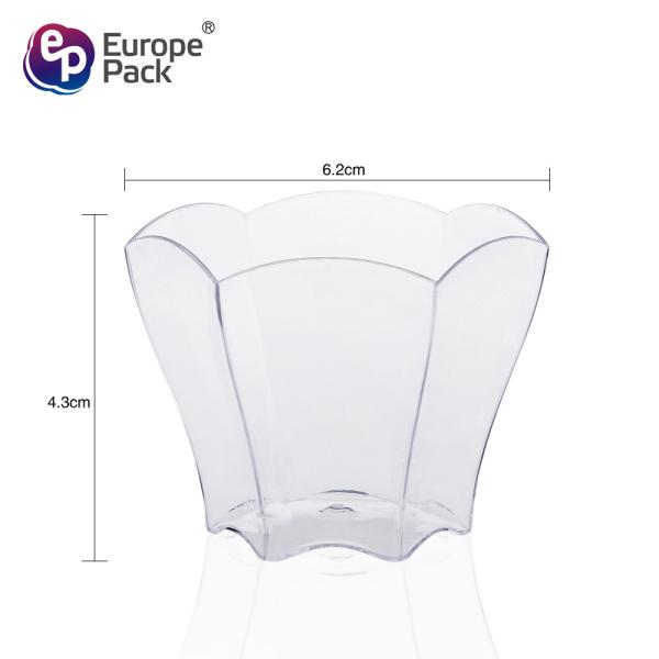 Party supplies flower shape plastic disposable dessert cup for ice cream