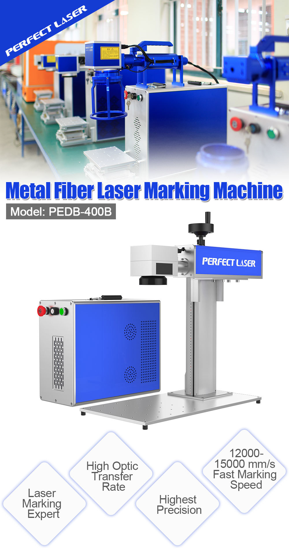 20W 30W 50W Ultra-Fine Fiber Laser Engraver For Metal Aluminum Hard Plastic Gold and Silver Jewelry