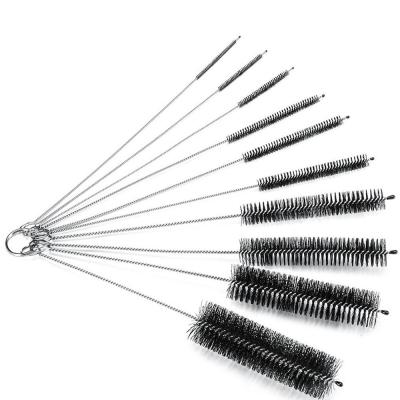 Black Color Test Tube Cleaning Brush , Narrow Horse Hair Lab Bottle Brush