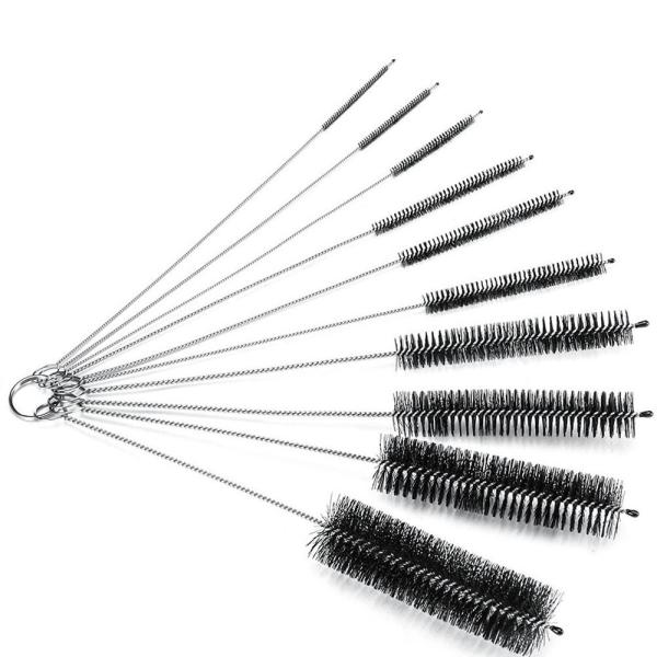 Practical Nylon Bristle Tube Cleaning Brush , 10 PCS Test Tube Washing Brush