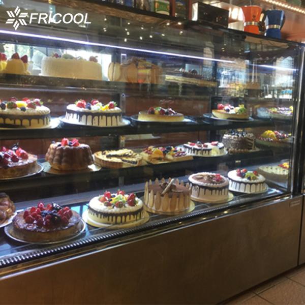 Straight angle showcase sliding door back cake display case cake fridge with CE/ETL