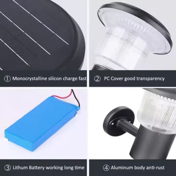 LED Solar Wall Light With Smart Light Control & Low Power Consumption for Villa Exterior Wall