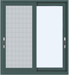 KLUK Aluminum Sliding Windows, Triple Track Patio Windows