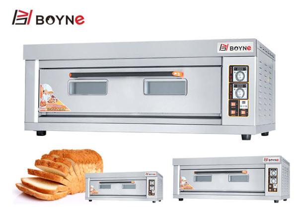 Forno de aço inoxidável do pão das bandejas da plataforma 3 do forno de vidro dobro comercial da plataforma da padaria da porta 1