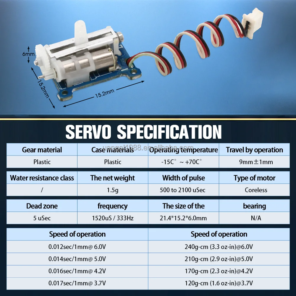 GS-1502 1.5g Servo Digital Loading Two Linear For RC Airplane Helicopter Toy 2pcs