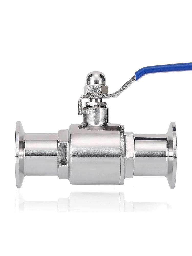 Stainless Steel Hygienic 2 Way Ball Valve Tri Clamp Connection for Food Beverage Pharmaceutical Pipeline