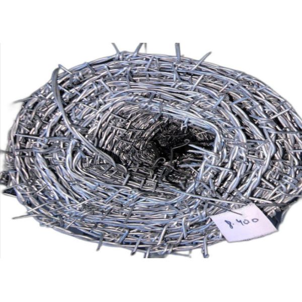 Alambre de púas de acero con alto contenido de carbono galvanizado para seguridad perimetral