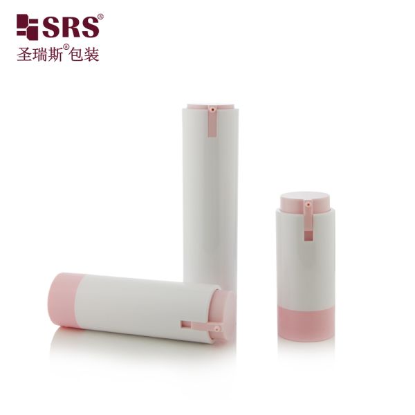 Refillable Airless Pump Bottle 15ml 30ml 50ml AS+PP Cosmetic Container