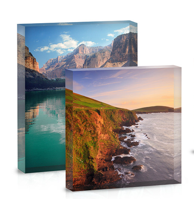 High Transparency Scratch Resistant Custom Acrylic Block For Modern Photo Display