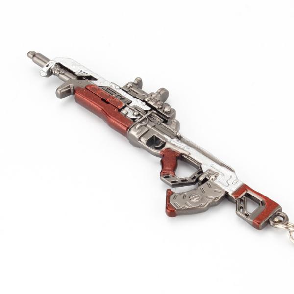 Red Gun Zinc Alloy Keychain Apex Legends VK47 Assault Rifle Standard