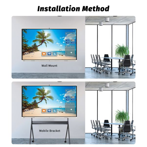 65-110 Inch 4K UHD Interactive Touch Whiteboard Wireless Cast For Office Collaboration