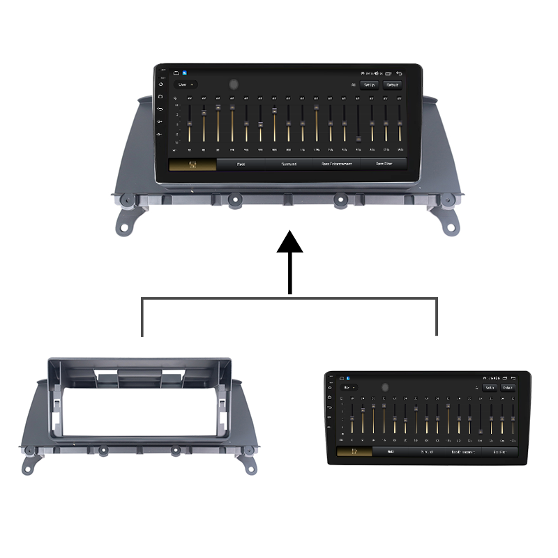 Lecteur de DVD pour voiture Android Auto Facial cadre en plastique pour 2011-2017 BMW X3 Radio pour voiture Android Avec accessoires de câble stéréo