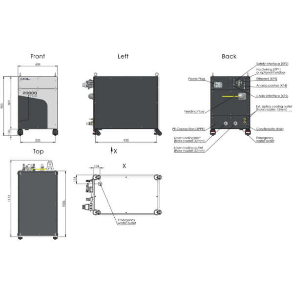 IPG 20KW 20000W YLS-20000-RI Series Fiber Laser Source for CNC Metal Fiber Laser Cutting Machine