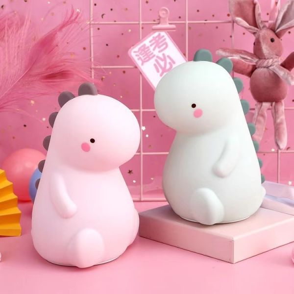 16 Изменяющий цвет Силикон Динозавр Ночной свет Животное Силикон Ночная лампа USB перезаряжаемый сенсорный контроллер Кроме лампы