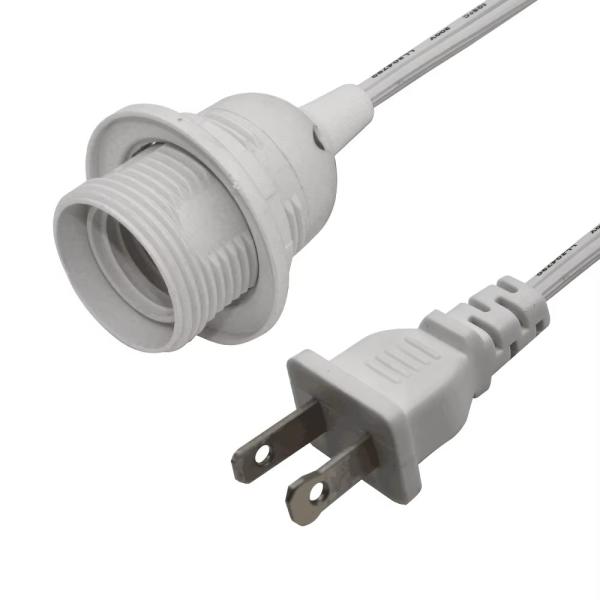 Flame-Retardant E26 Light Socket Adapter with Dimmer Switch