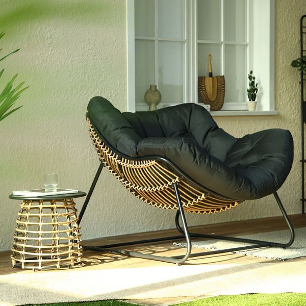 Create a Cozy Oasis with Modern Outdoor Garden Patio Furniture Rattan Rocking Chair