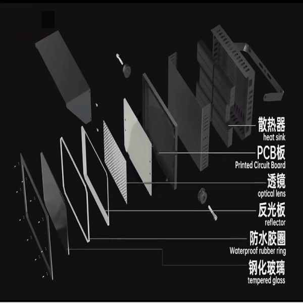 MECREE musco 1000W LED Floodlight for Football Field Lighting and circuitry design