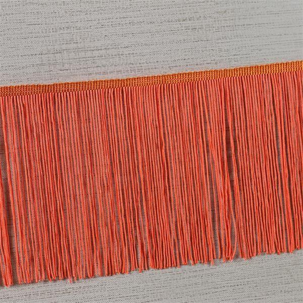 Fluorescent color custom design OEM rayon fringes trimming for garment clothes decoration