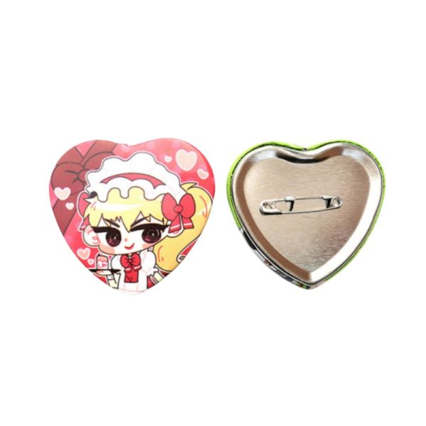 Full Color Printed Star Shape Tinplate Button Pin Badges For Promotion