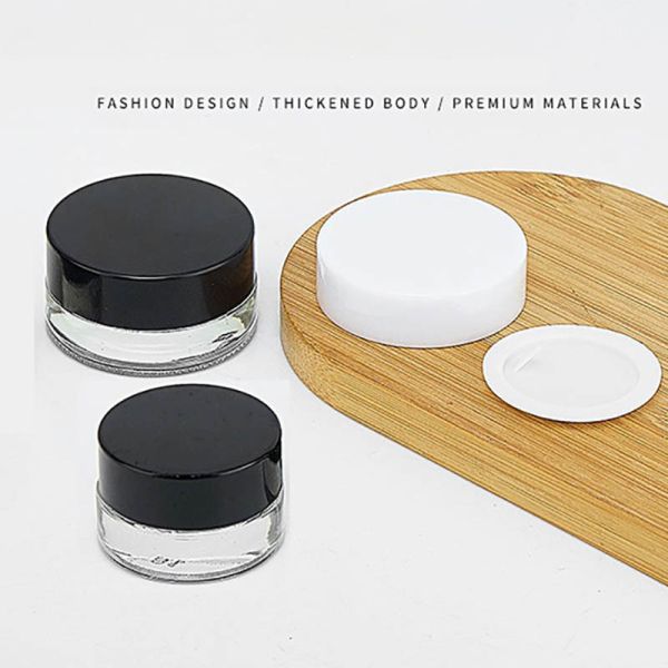 Reusable And Refillable Small Size Glass Containers For Cosmetics Great Choice For Packaging Creams Lotions And Beauty Serums