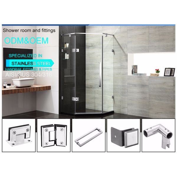 Балюстрада нержавеющей стали 90 градусов стеклянная зажимает струбцину установленную стеной стеклянную