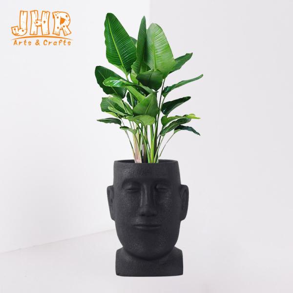 Grey Bucket Shape 33.5x32x44.5cm Clay Flower Pots
