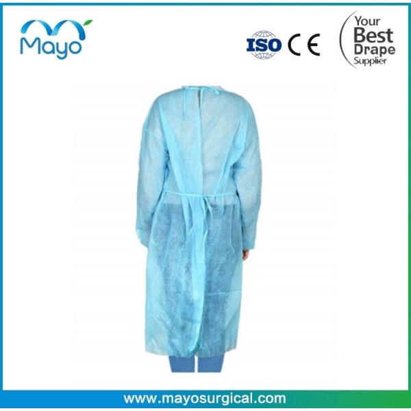 Медицинские синие одноразовые изоляционные халаты Синие без латекса для больниц, медицинских учреждений, врачей