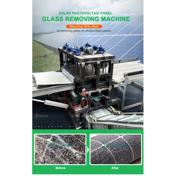 Автоматическая перерабатывающая машина 3000 кг 26 кВт для сортировки и дробления фотоэлектрических панелей