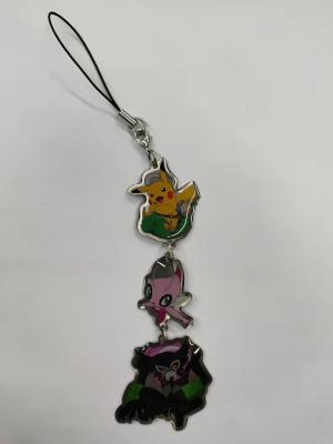 ODM Stainless Iron Keyholder , Pokemon Figure Keychain Decorations